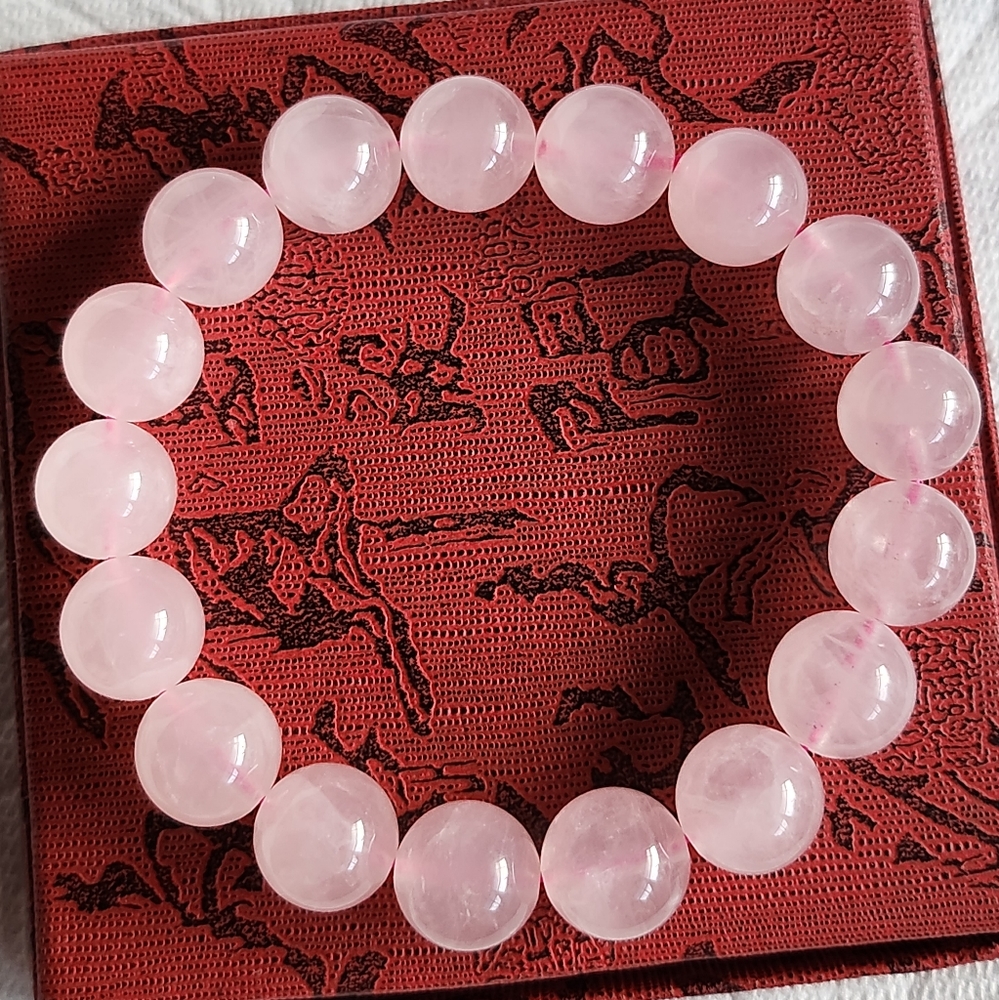 Punk Rose Quartz Bracelet New